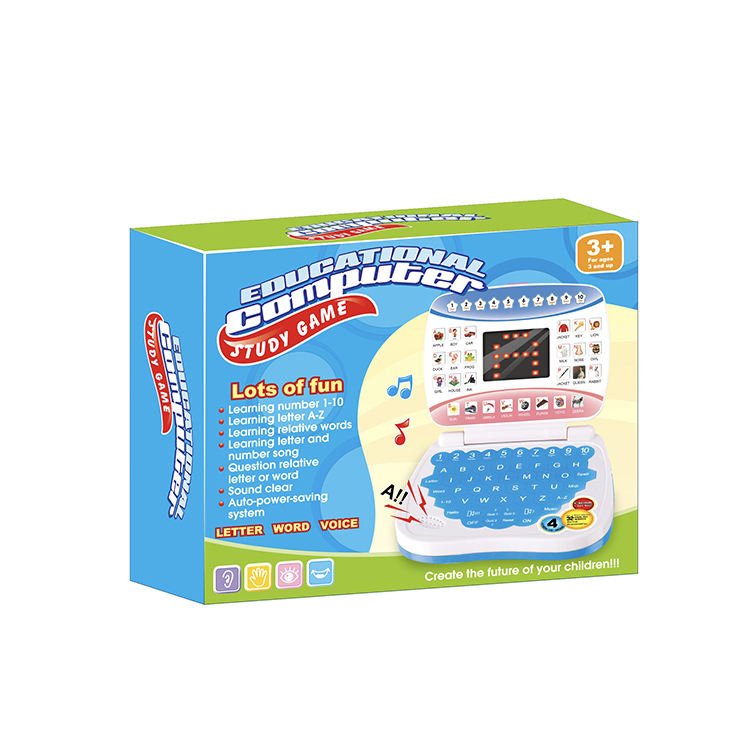 LED Screen Educational Notebook – Fun English Learning Laptop for Kids - kidz learing toyes