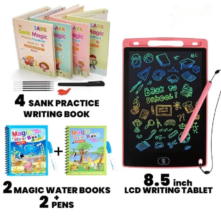 LCD Writing & Drawing Tablet – 4.5", 6.5", 8.5", 10" & 12" Multicolor Screen Digital Pad for Kids - kidz learing toyes