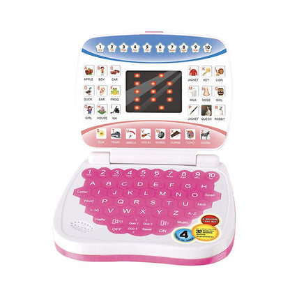 LED Screen Educational Notebook – Fun English Learning Laptop for Kids - kidz learing toyes