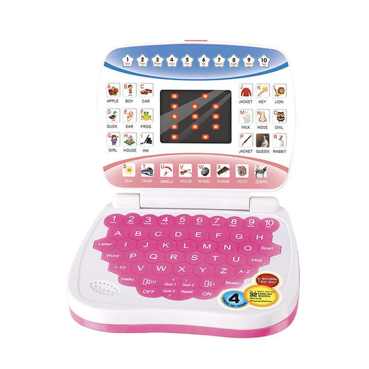 LED Screen Educational Notebook – Fun English Learning Laptop for Kids - kidz learing toyes