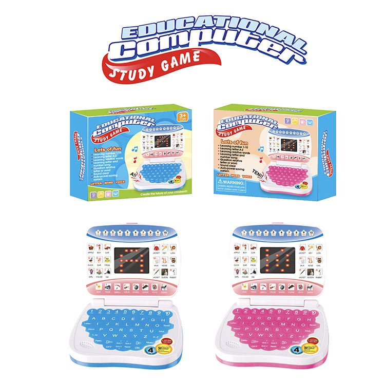 LED Screen Educational Notebook – Fun English Learning Laptop for Kids - kidz learing toyes