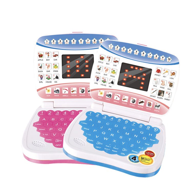 LED Screen Educational Notebook – Fun English Learning Laptop for Kids - kidz learing toyes