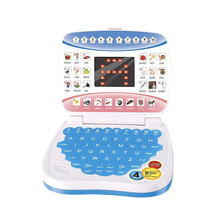 LED Screen Educational Notebook – Fun English Learning Laptop for Kids - kidz learing toyes