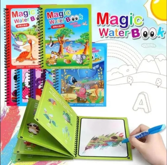 Magic Water Drawing Book – Reusable Doodle Book with Pen for Kids - kidz learing toyes